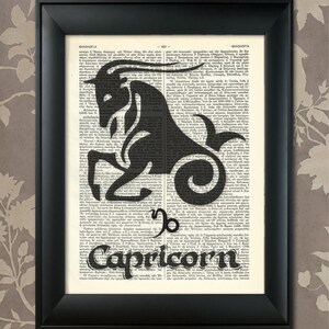 Capricorn Zodiac, Capricorn Poster, Capricorn Print, Capricorn art, Capricorn wall art, Capricorn Gift, Capricorn Present, Astrology