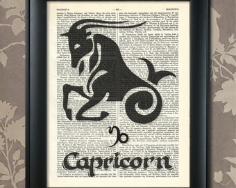 Capricorn Zodiac, Capricorn Poster, Capricorn Print, Capricorn art, Capricorn wall art, Capricorn Gift, Capricorn Present, Astrology