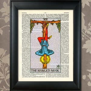 The Hanged Man, Tarot Card Print, Tarot Card Poster, Tarot Print, Tarot art, Tarot wall art, Tarot Gift, Tarot Cards, Tarot Deck, Arcana