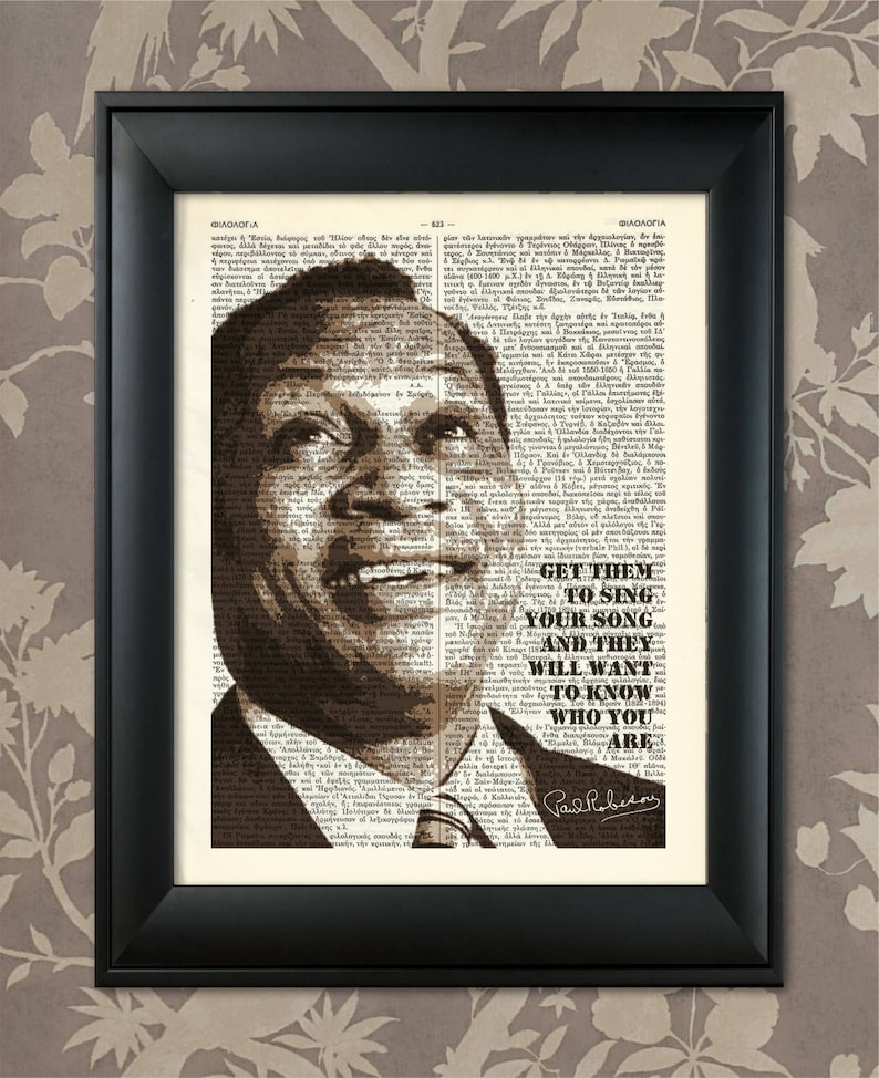 Paul Robeson Quote Paul Robeson print Paul Robeson art Paul | Etsy