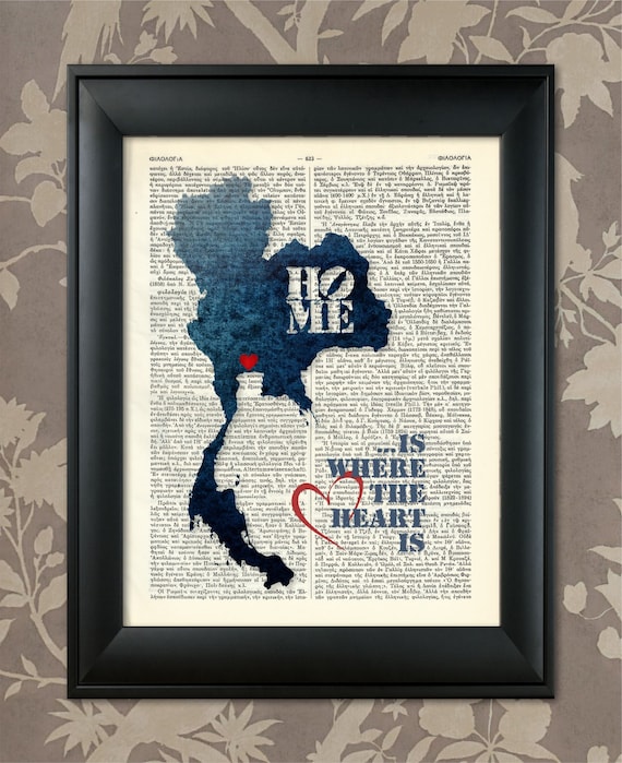 Thailand Art Print, Thailand Print, Thailand Map Art, Thailand Wall Art, Thailand Pride, Thailand Map Print, Thailand Map, Thailand Decor