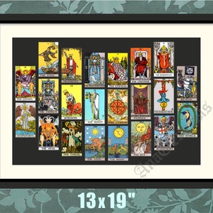 Major Arcana, All 22 Cards, Tarot Cards Print, Tarot Cards Poster, Tarot Print, Tarot Art, Tarot Wall Art, Tarot Cards Art, Tarot Deck