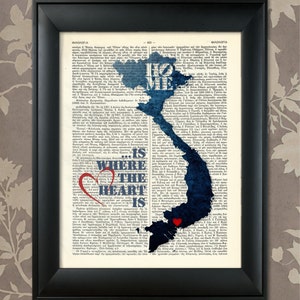 Impresión de arte de Vietnam, impresión de Vietnam, arte del mapa de Vietnam, arte de la pared de Vietnam, orgullo de Vietnam, impresión del mapa de Vietnam, mapa de Vietnam, regalo de Vietnam, vietnamita