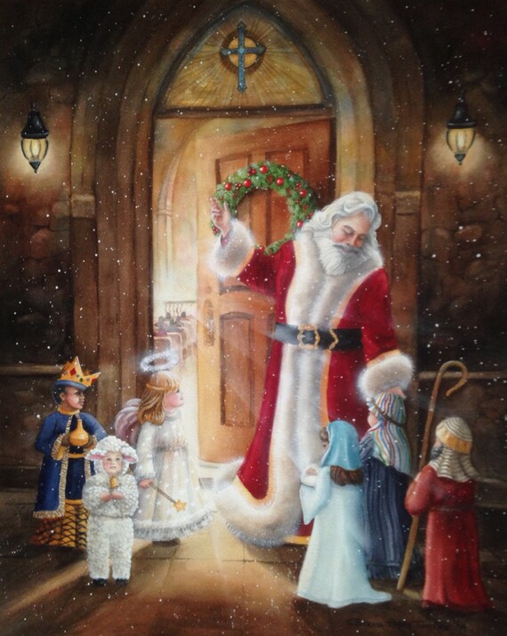 Loves Open Door A Warm And Inviting Christmas Painting Etsy