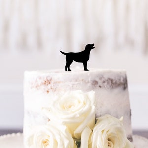 Add On Dog Pet Silhouette Cake Topper, Wedding Cake Topper with Dog, Custom Dog Breed Cake Topper, Wooden or Acrylic Cake Topper