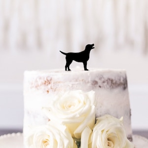 Add On Dog Pet Silhouette Cake Topper, Wedding Cake Topper with Dog, Custom Dog Breed Cake Topper, Wooden or Acrylic Cake Topper