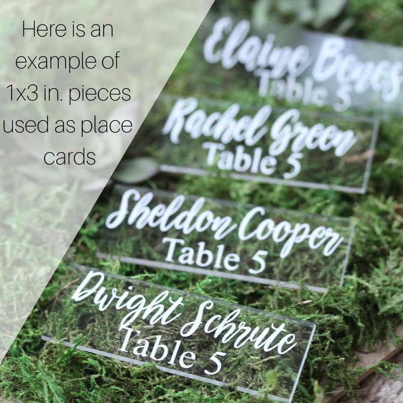 Blank Acrylic DIY Wedding Signs Plexiglass Clear Sheets Etsy