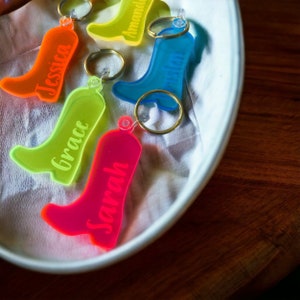 Bachelorette Personalized Name Keychain, Cowgirl Bachelorette Party, Country Hen Party, Last Rodeo, Keyring Hoe Down