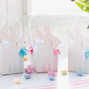 Easter Bunny Treat Baskets 8 ct, Bunny Party Favor, Some Bunny is One, Easter Treat Bag, Bunny Baby Shower Favor Bags