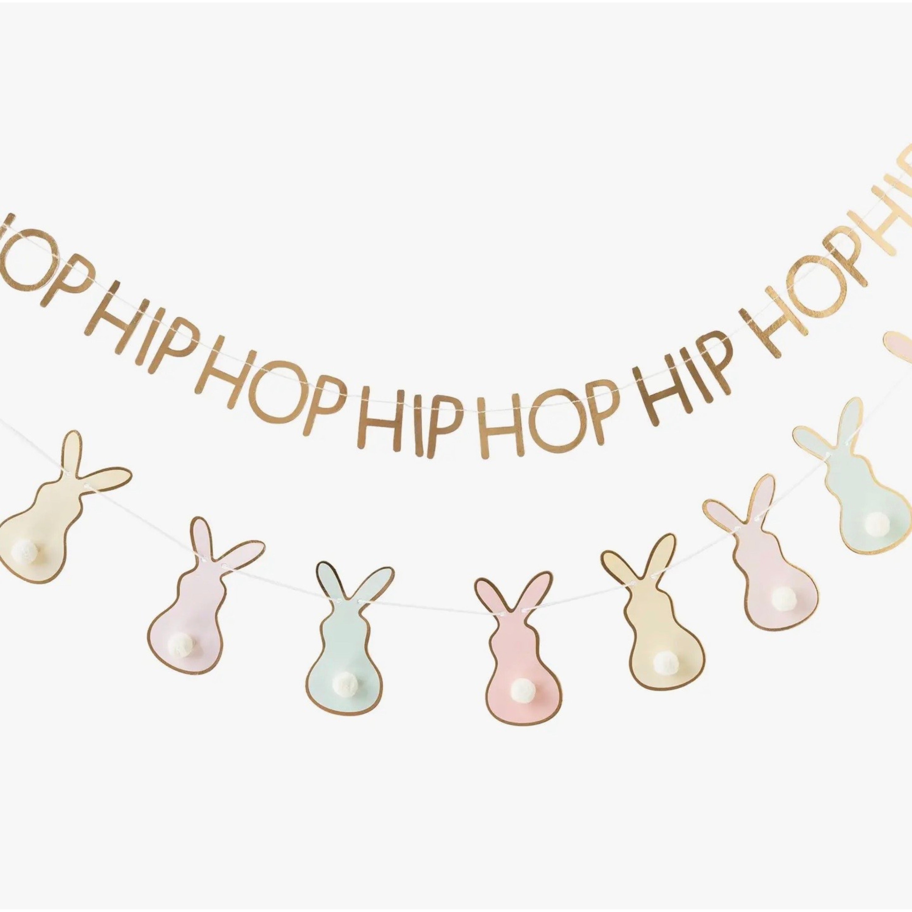 Pastel Bunny Pom Pom Banner Easter Garland Spring Garland Easter Banner Bunny Garland Hip Hop Easter Some Bunny is One