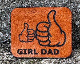 Parche de cuero para papá de niña – Regalo para papá – Sombreros para papá – Regalo del Día del Padre para papá de niñas – Sombrero con parche de cuero para papá