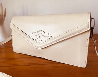 Vintage leather handbag, wedding bag