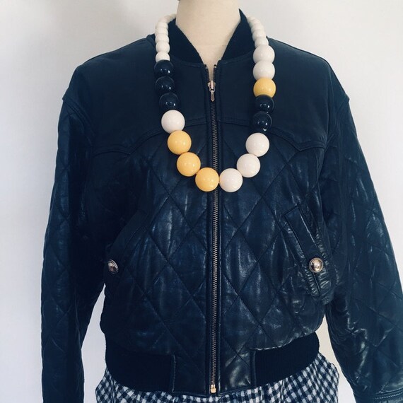 Leather bomber jacket leather women jacket vintage