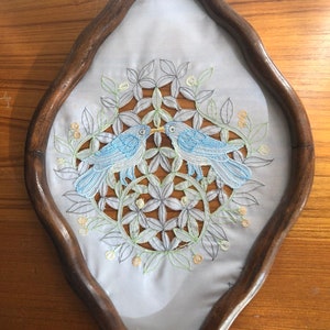 Vintage embroidery wall tapestry
