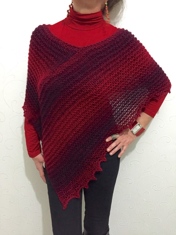 Burgundy poncho sweater new arrivals