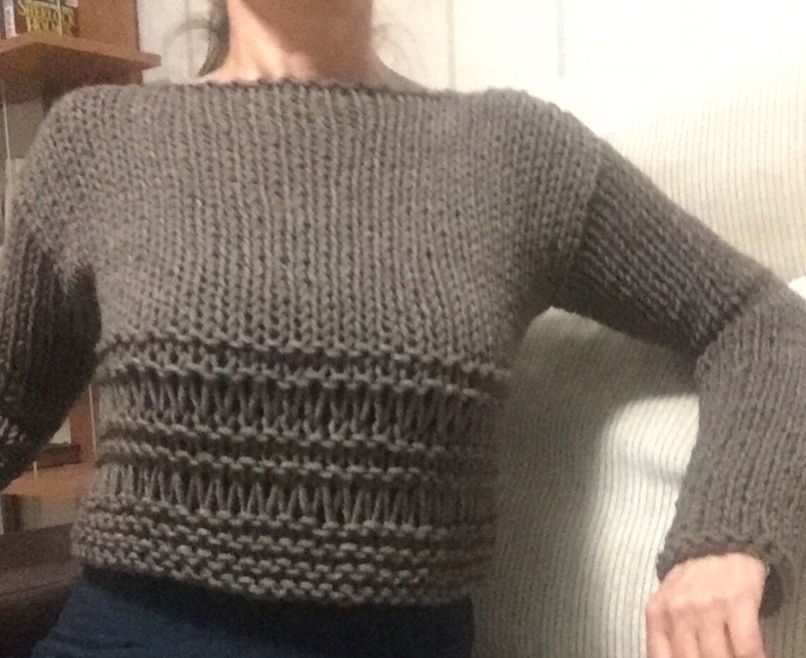 Vrouwen Raglan Lange Mouw Dubbelzijdig V-hals Korte Crop Trui Tops