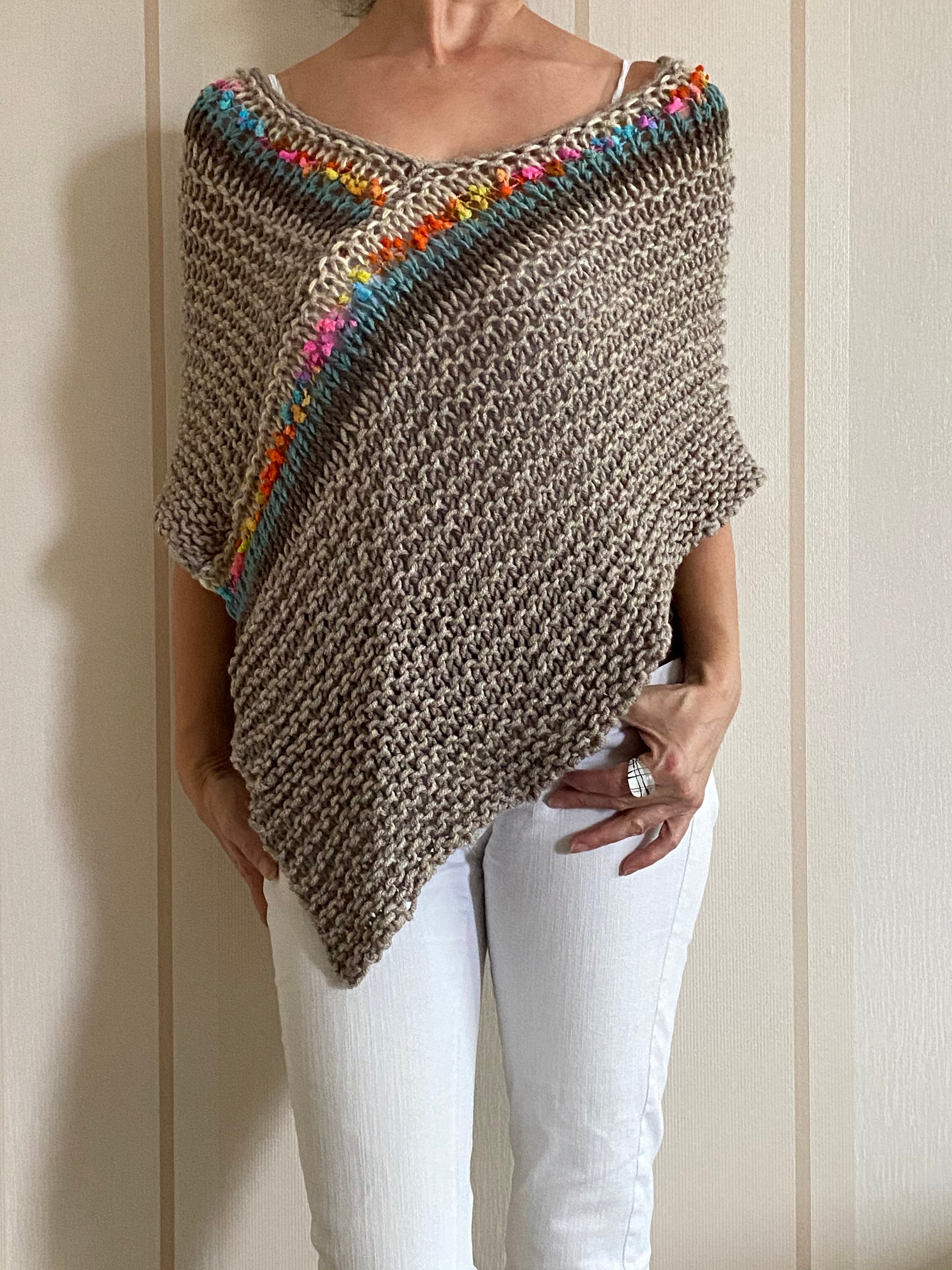 shawl poncho sweater