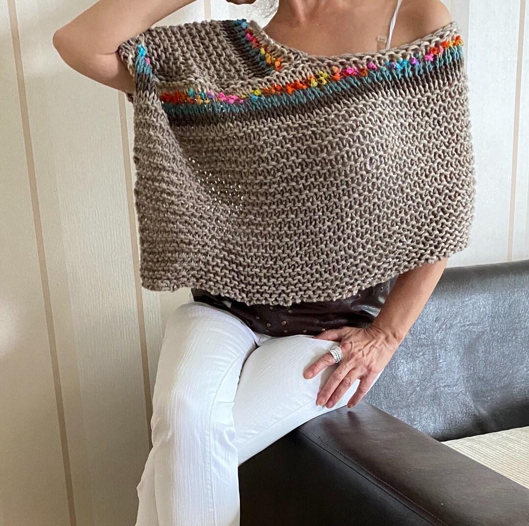 shawl poncho sweater