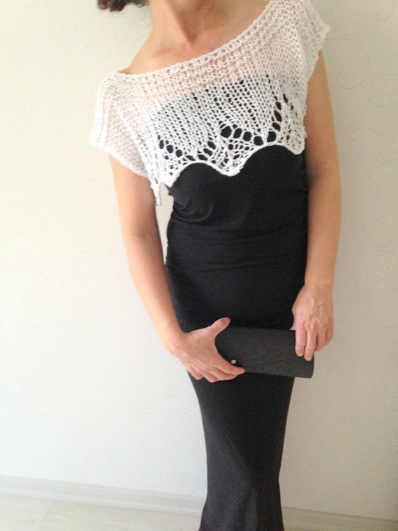 Cropped summer top, cropped topn, white sweater top, boho top, womens wear, knit white top, white shrug, white cropped sweater, party top