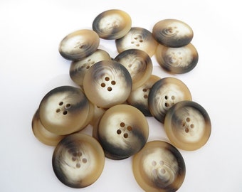 8pc 20mm Brown Mock Bone Horn Suit Cardigan Trouser Shirt Sewing Buttons 0394