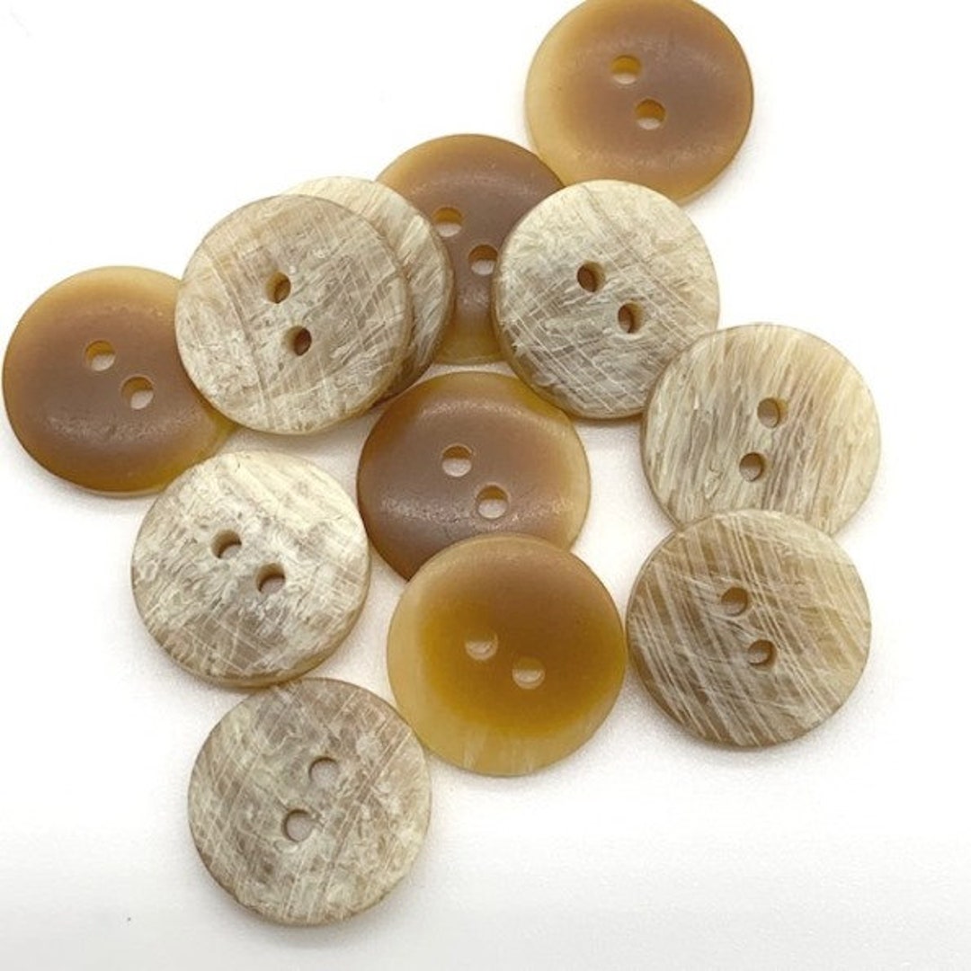 Mock Shell Buttons: 2-hole Style, 15mm (24L) - Etsy UK