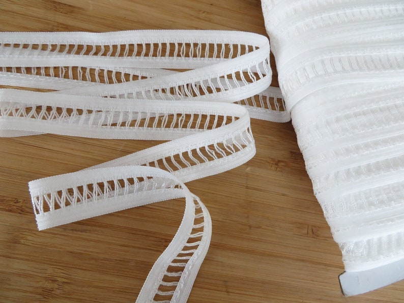 4mts of polyester insert ladder lace trim White superior Etsy