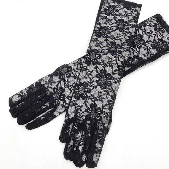 Guanti In Pizzo Donna Senza Dita - 2 Paia Polsini Eleganti Per Matrimonio, Festa E Occasioni Speciali - Foto 6