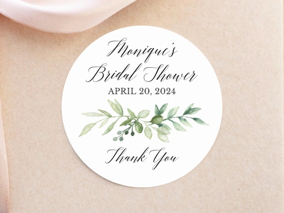 Bridal Shower Stickers Printable Shower Labels Template - Etsy
