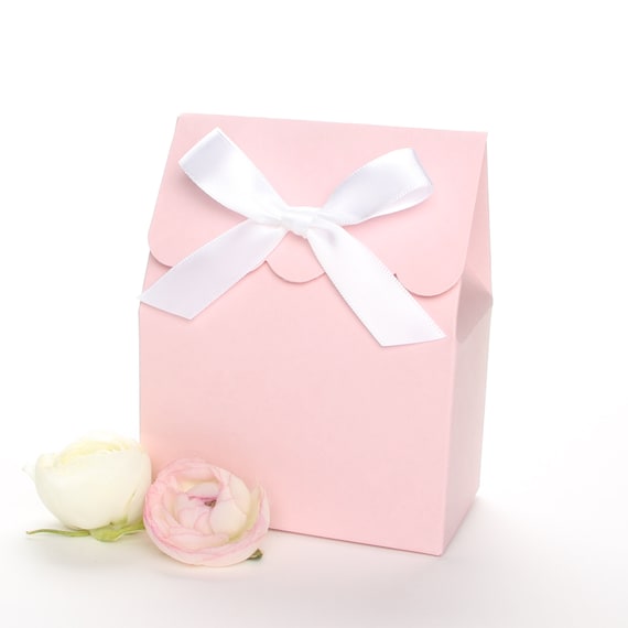 Favor Boxes, Pink Favor Boxes, Pink Favor Bags, Candy Buffet Box, First