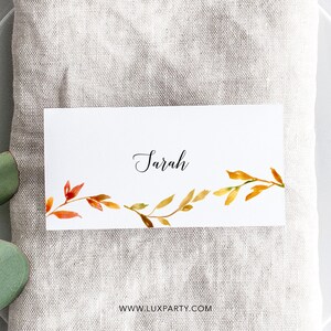 Thanksgiving Place Cards Printable Template Folded or Flat - Etsy