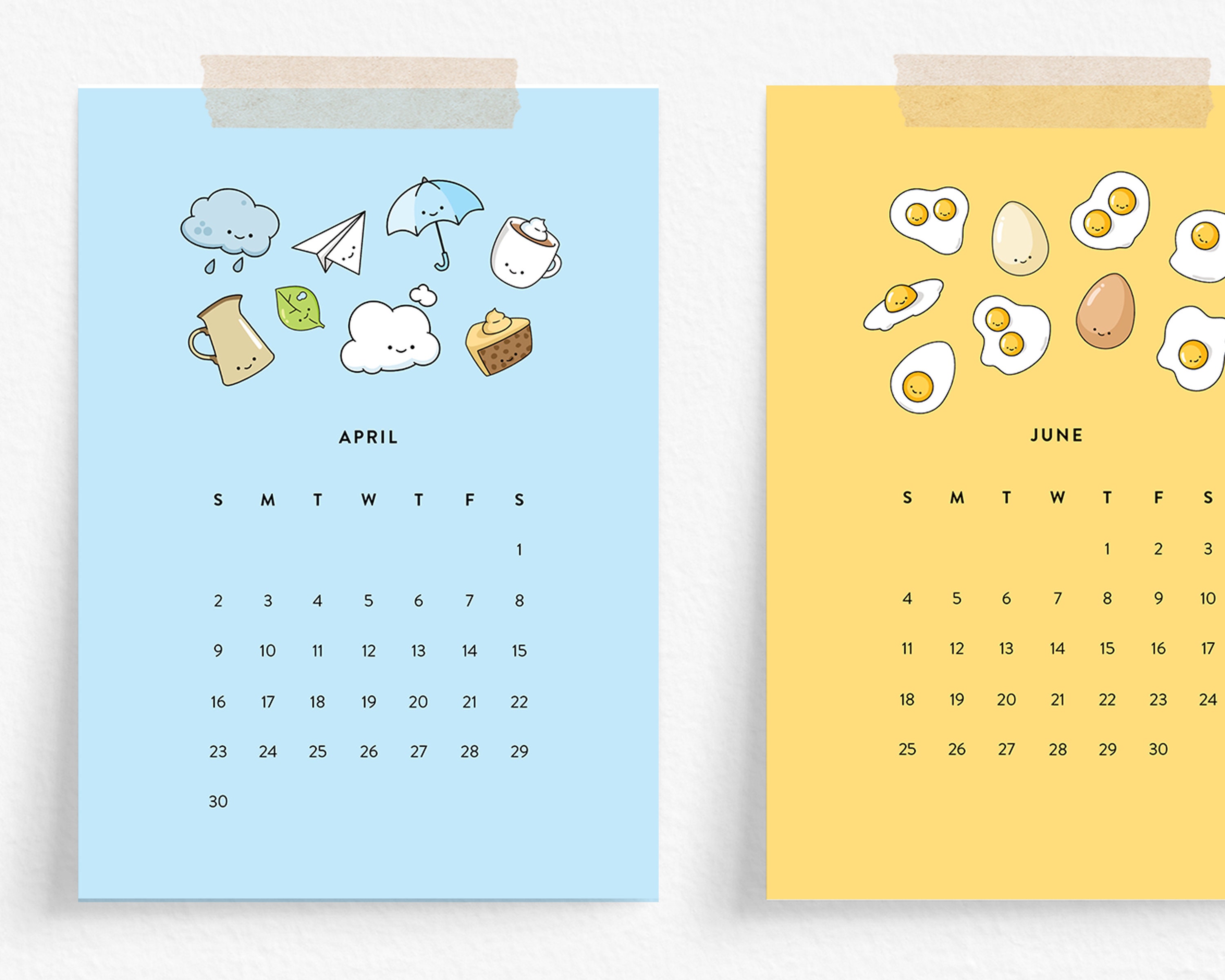 Kawaii Calendar 2023 Printable Cute Aesthetic Anime Calendar - Etsy