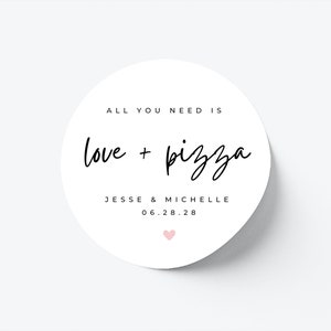 Custom Pizza Box Sticker Template, Edit & Print in Canva, Personalized Pizza Boxes, Wedding Pizza Box Label, Pizza Box Stickers Labels
