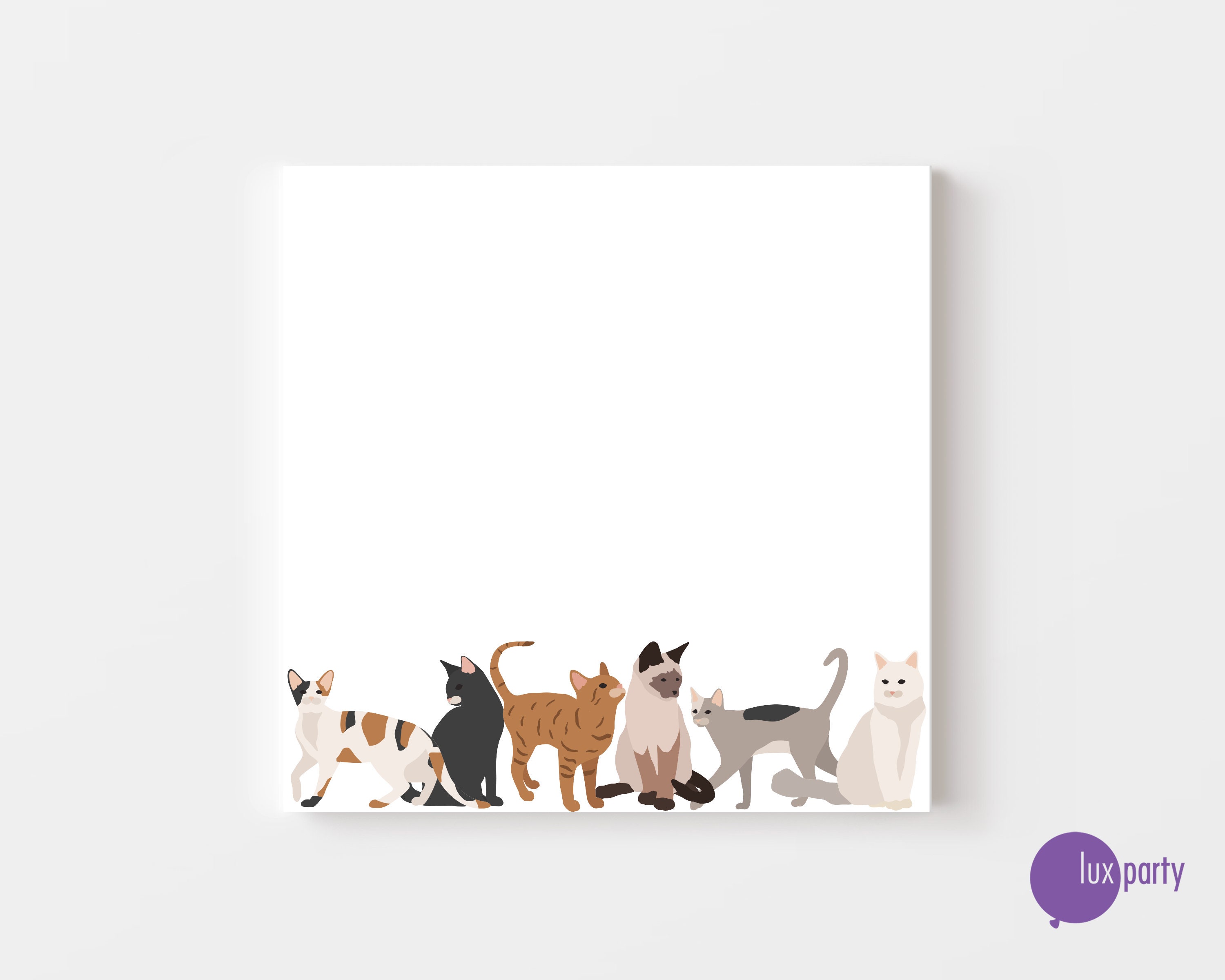 Cat Sticky Notes Cat Postit® Notes Cute Fun Aesthetic Etsy