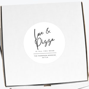 Custom Pizza Box Sticker Template, Edit & Print in Canva, Personalized Pizza Boxes, Wedding Pizza Box Label, Pizza Box Stickers Labels