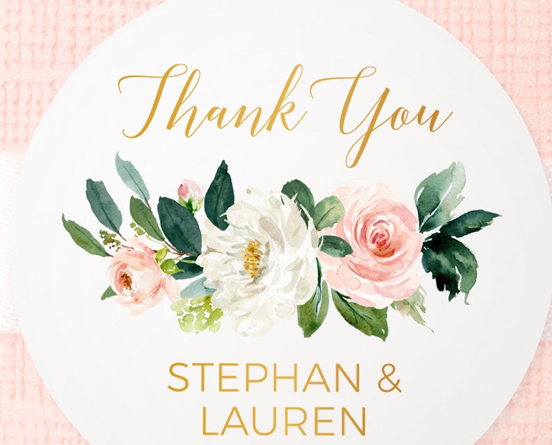 Thank You Stickers Printed, Thank You Stickers Bridal Shower, Thank You Stickers Wedding, Baby Shower Thank You Stickers, Bridal Shower Tags image 2