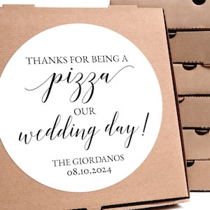 Pizza Box Stickers Printed, Wedding Pizza Box, Pizza Wedding, Personalized Pizza Box, Pizza Box Label, Pizza Wedding Favor, Custom Pizza Box