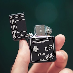 Nintendo Game Boy Flip Lighter | Laser Engraved | Cool Gift Idea for Gamer Boyfriend or Husband |