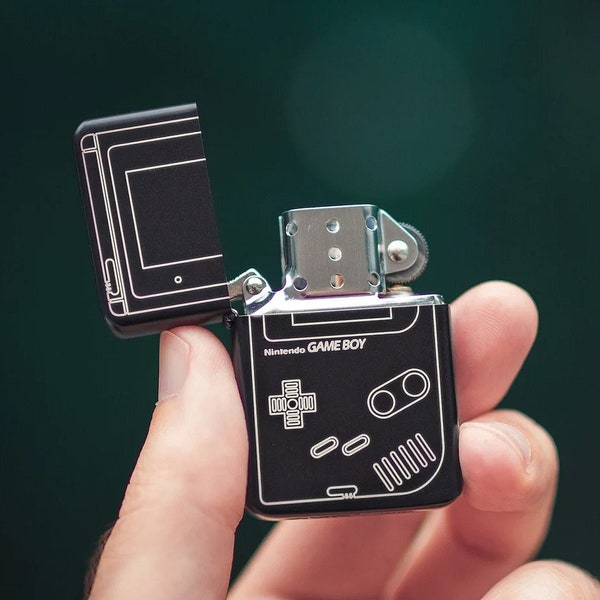 Video Game Replica Flip Lighter | Laser Engraved | Cool Gift Idea for Gamer Boyfriend or Husband | Nintendo Game Boy