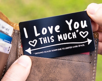 Funny Engraved Wallet Card Love Note | The Perfect Gift for Your Boyfriend, Husband | Anniversary Gift For Men, Valentine Day Gift for Man