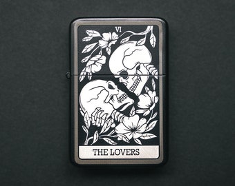 Tarot Card Flip Lighter - Engraved Front and Back with the Magic of the Major Arcana - Cartomancy, Divination, Mysticism, Fortune Telling