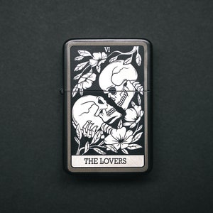 Tarot Card Flip Lighter - Engraved Front and Back with the Magic of the Major Arcana - Cartomancy, Divination, Mysticism, Fortune Telling