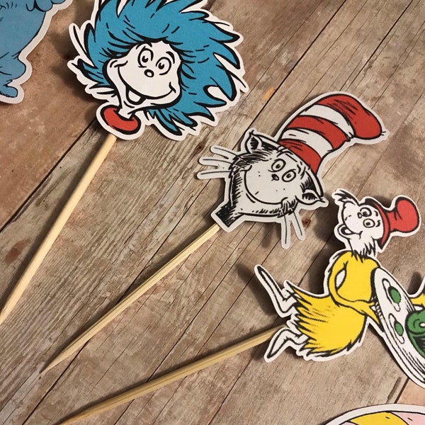 Dr. Seuss Cupcake Toppers