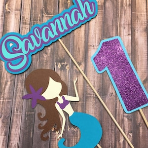 Mermaid Centerpiece Sticks/Cake Topper