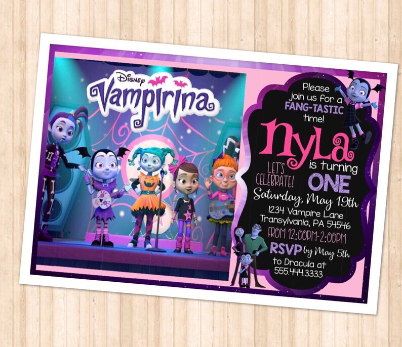 Vampirina Invitation digital File Etsy