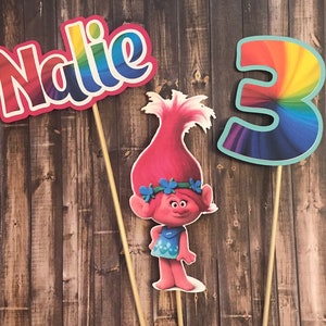Trolls Centerpiece Sticks