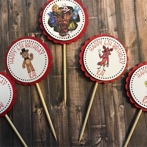 Five Nights At Freddy&#39;s Cupcake Toppers