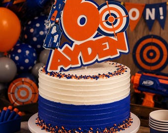 Nerf Inspired Cake Topper