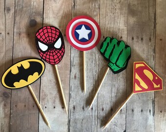 Superhero Cupcake Toppers