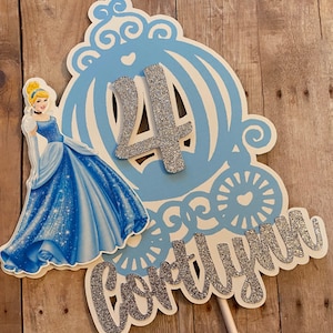 Cinderella Carriage Fondant Cake Topper. Princess Edible Topper. Princess  Birthday Party Cake Topper. Cake Decoration. Girl Birthday Topper. 