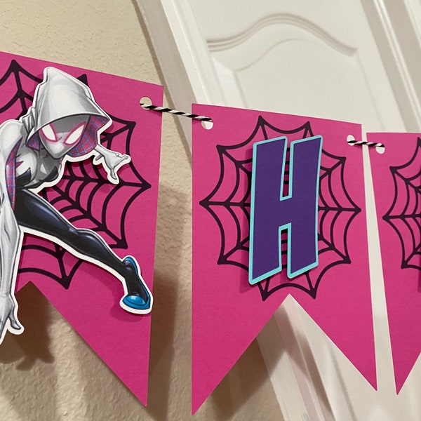 Spider Gwen Birthday Banner